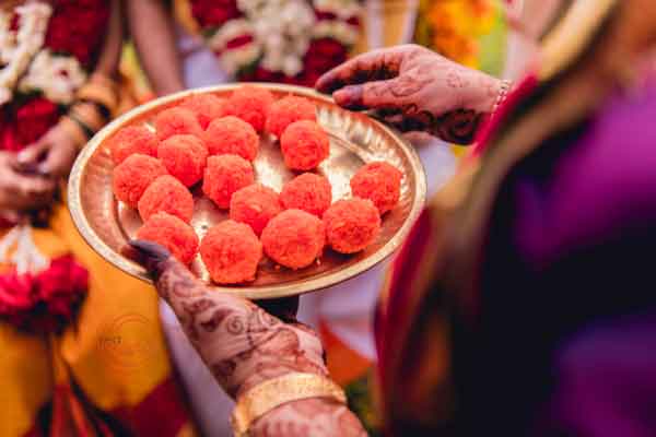 laddu sweets for the bride & groom 